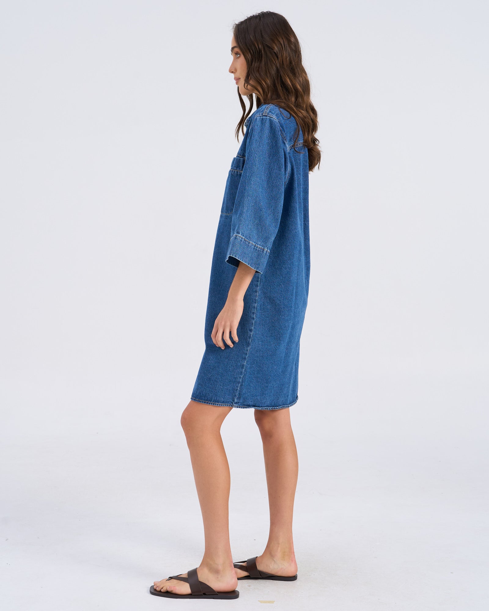 VMTOLKE DENIM SHIRT DRESS